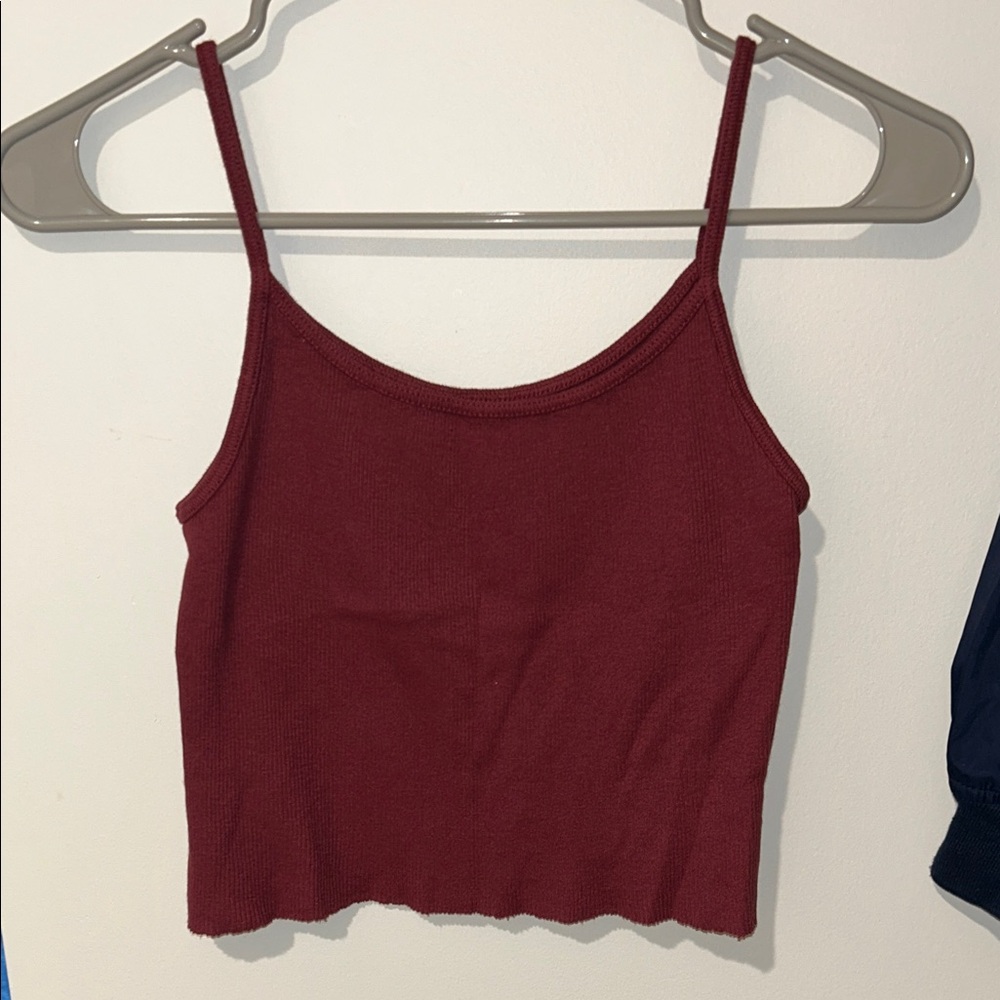 Brandy Melville Bordeaux Red Crop Top